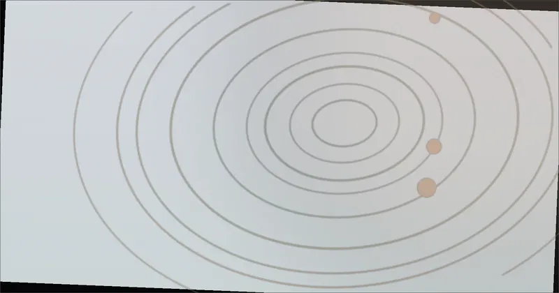 Orbit pattern for an article about meditative puzzle game worlds